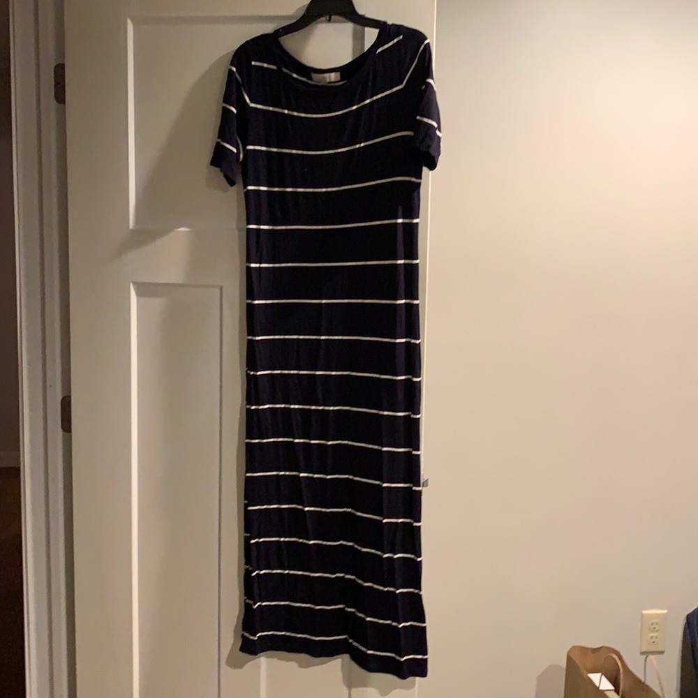 Loft navy maxi dress